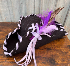 Black Tricorn Pirate Hat