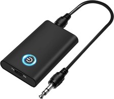 Bluetooth 5.0 Transmitter and Receiver, 2-in-1 Wireless 3.5mm Adapter