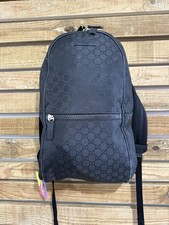 Gucci Monogram black canvas medium back pack/ rucksack.