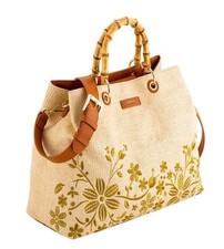 Carpisa Floral Wicker Print Bag With Long Strap