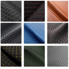 Car Seat Upholstery Quilted Leatherette Foam SOLD BY THE METRE 20 DESIGNS