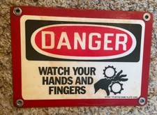 USED DANGER  SIGN Watch hands