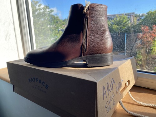 Aria choc brown leather ankle - leather,