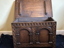 Ipswich Oak Coffer Blanket Box Antique