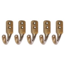 5x Single Coat Hook Cast Iron