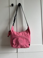 Kipling Capucine Vintage Shoulder Bag In Pink With Original Pink Kipling Monkey