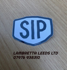 Lambretta Vespa Scooter SIP Tape Logo Sticker - 70mm x 55mm - White