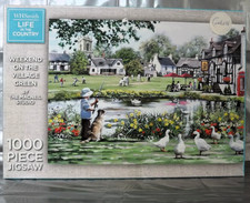 WHSmith 1000 Pieces Jigsaw Puzzles Weekend On The Village Green Age 12+ Art Used