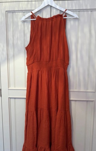 Length dress in rust - 3/4,