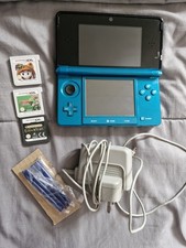 Nintendo 3DS Console Aqua Blue and Game Bundle