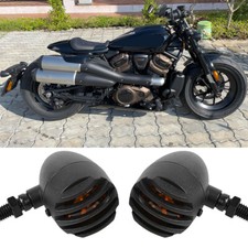 2X LED Bullet Turn Signals Indicator Lights Amber For Harley Davidson Sportster