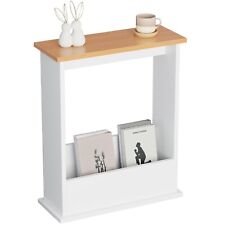 Slim Side Table with Storage