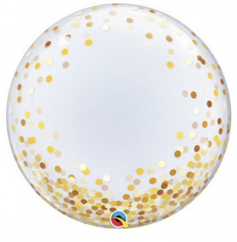 Qualatex gold confetti dot - gold,