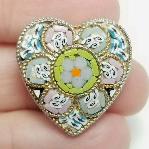 Vintage micro mosaic - vintage, heart