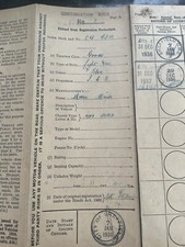 Morris Minor Van  1930 Original Log Book   Collectible Memorabillia  Wall Art