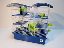 Abby Large Hamster Cage 3 Tier Plastic Dwarf Hamster Cage Purple or Blue