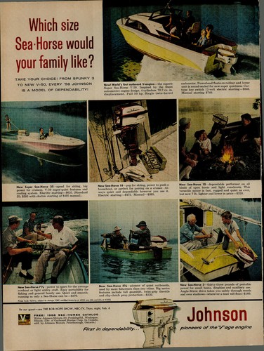 1958 johnson boat - boat, camp
