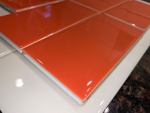 Lot tiles orange burst - 8,