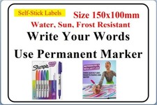 DIY Permanent Marker Label Stick to Bin Door Box Indoor Outdoor DIY Weatherproof