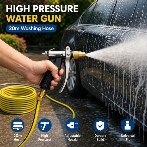 High pressure water spray gun - high-pressure, water-spray