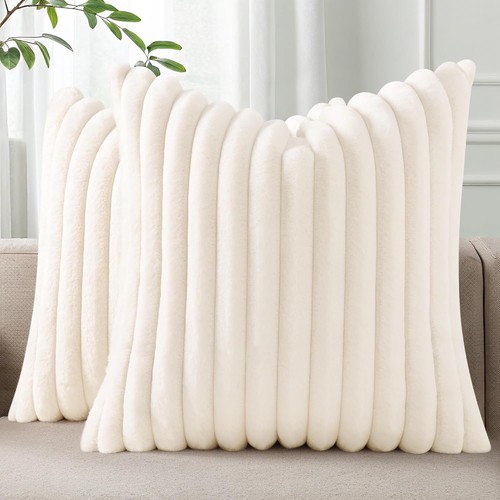 Soft fur fleece pillow - soft, cover