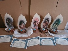 VINTAGE Native INDIAN FIGURINES BY LEE BOGLE THE BRADFORD EXCHANGE 2002 Set Of 5