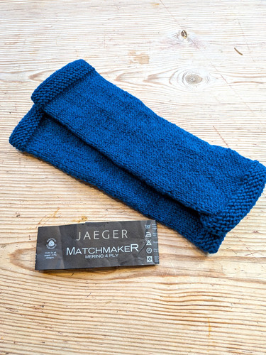 Wristwarmers merino wool blue - ,