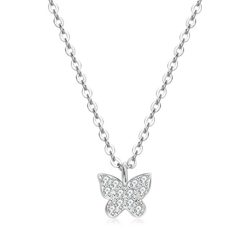 Moissanite butterfly pendant - butterfly,