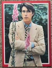 BRYAN FERRY - 1977 UK Magazine annual full page poster ROXY MUSIC
