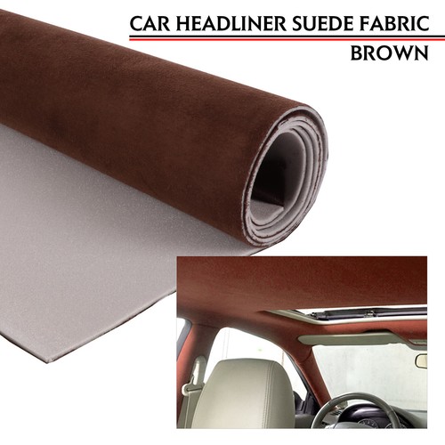 Suede brown headliner fabric - brown,