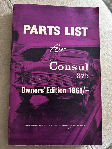 Parts list for - list, ford