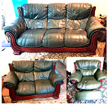 Leather Three Piece Suite with
