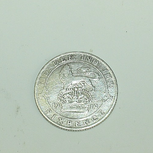 1919 king george sixpence - king,