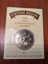EXTREMELY RARE CHIVAS REGAL LIMITED EDITION 1993 CORONATION £5.CROWN COIN.