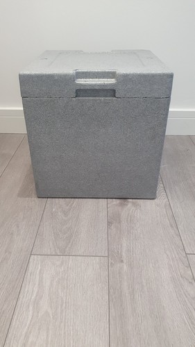 Grey polystyrene box storage - grey,