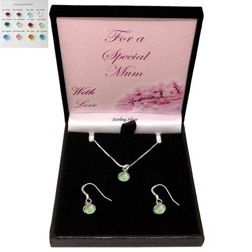 Birthstone jewellery set 925 - birthstone,