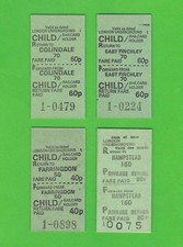 4 London Underground Railway Tickets - Returns - Colindale Hampstead etc - 1980s