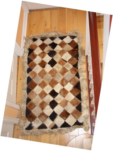 Genuine cowhide patchwork rug - cowhide,