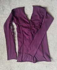 Really lovely Long Sleeved Hippy Psy Trance Purple Fitted Top By Metamorphosis.