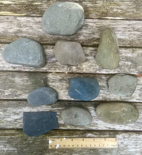 Set natural river stones - of, 10