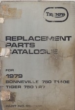 TRIUMPH BONNEVILLE 750 T140E & TIGER 750 TR7 ORIG. 1979 FACTORY PARTS CATALOGUE