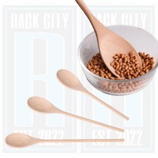 SET OF 3 WOODEN ROUND SPOON SET-KITCHEN COOKING/BAKING/MIXING-ARTS & CRAFTS