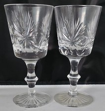 EDINBURGH CRYSTAL STAR OF EDINBURGH  2 x GOBLET WINE WATER GLASS