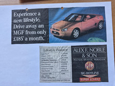 MGF  CAR ADS  ROVER GROUP