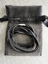 KRANZ & ZIEGLER STORY DOUBLE STRAND BROWN LEATHER TRIPLE WRAP BRACELET. BNWOT