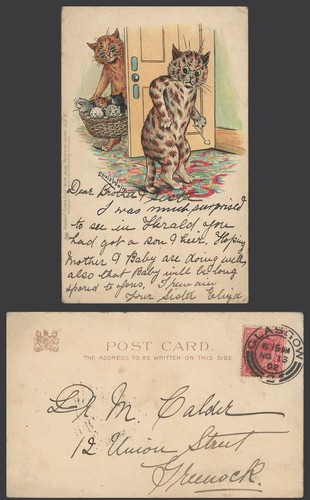 Louis wain artist signed cats - louis,