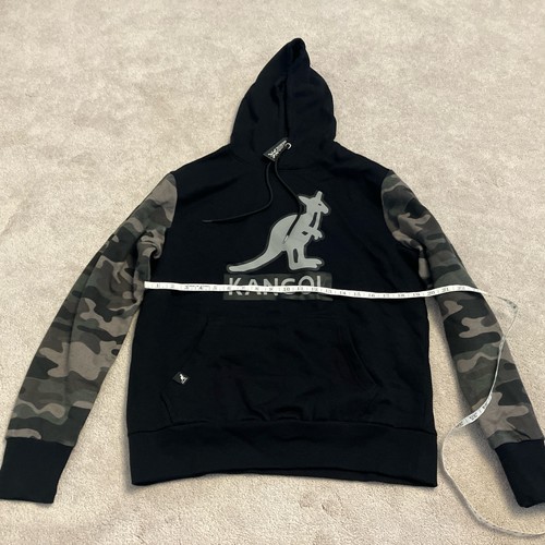 Mens kangol black camo - black, hoodie