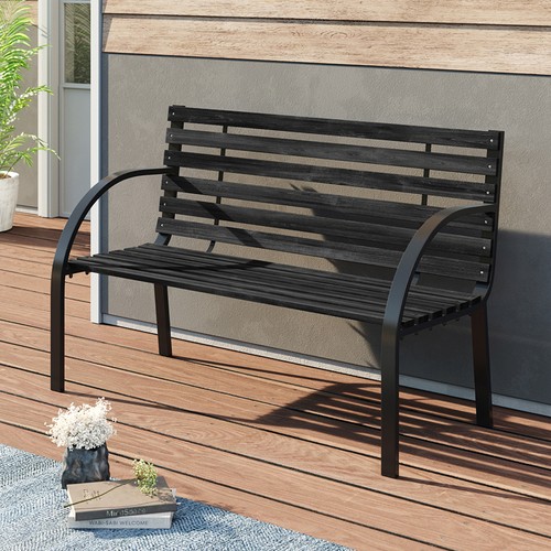 Slatted garden bench seater - slatted, 2