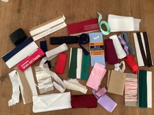 Bag of mixed ribbons and tape/ bias binding