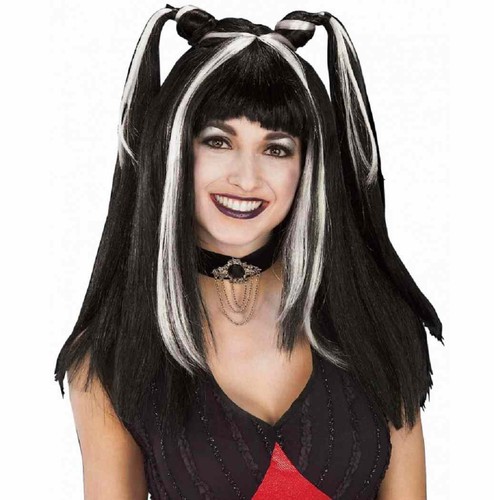 Gothic girlie wig black - gothic,